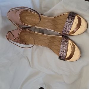 Glitter heels, gently used, size 10